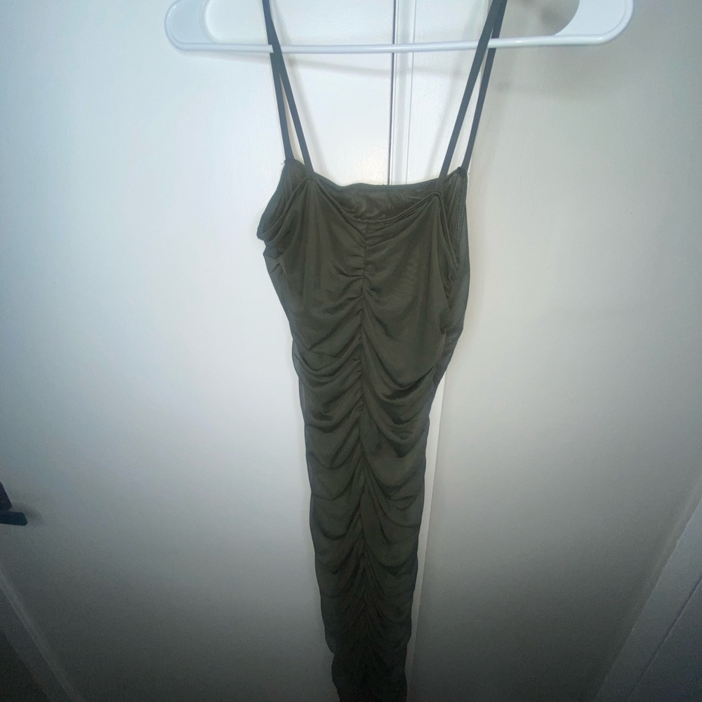 Long green dress